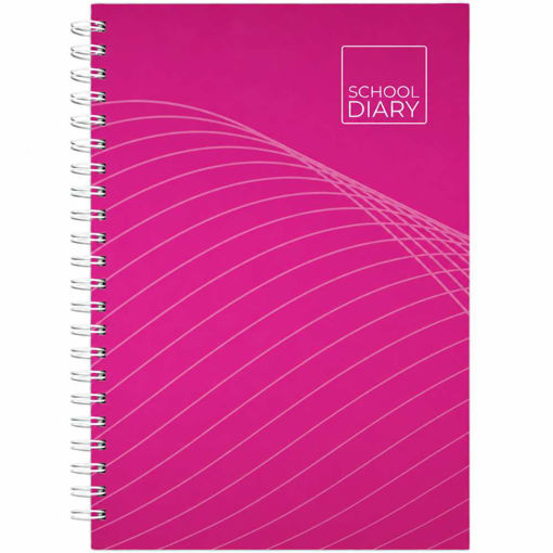 Picture of SCHOLASTIC DIARY SPIRAL WAVE PINK